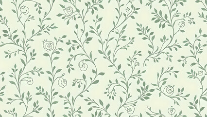 Seamless pattern with flowers and leaves. Hand drawn background. floral pattern for wallpaper or fabric. Flower rose. Botanic Tile.
