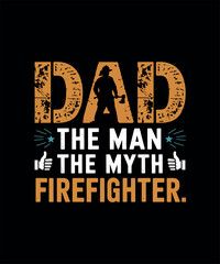 Naklejka premium Firefighter T-shirt Design