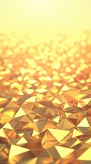 Shimmering Golden Geometric Background with Triangular Shapes