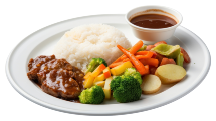 PNG A meal set lunch plate food.