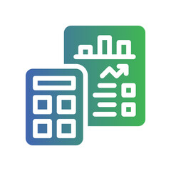 budgeting flat gradient icon