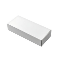 Fototapeta premium Mock up template of white thin cardboard box for chocolate, crayon, pencil. Isolated on transparent background. high resolution PNG file