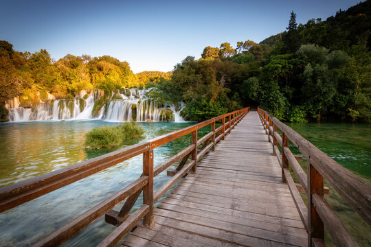 waterfalls in krka national park in croatia