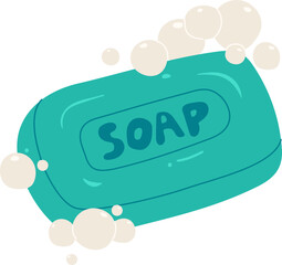 Hand drawing illustration soap bar