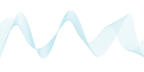 Abstract vector background with blue wavy lines. Blue wave background. Blue lines vector illustration. Curved wave. Abstract wave element.	