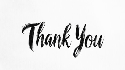 Handwritten text "Thank You" on a white background. It's drawn in a single line, like a signature or calligraphy.