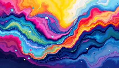 Fototapeta premium Vibrant Colorful Abstract Fluid Art Painting