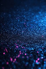 Sparkling blue and pink bokeh lights create a vibrant and magical abstract background