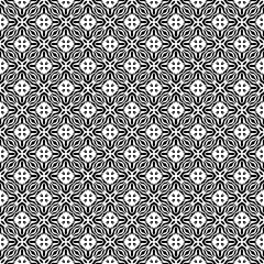 Fototapeta premium Black and white seamless abstract pattern. Background and backdrop. Grayscale ornamental design.