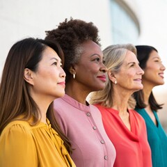 Festive banner for Women's History Month with young woman in superhero costume