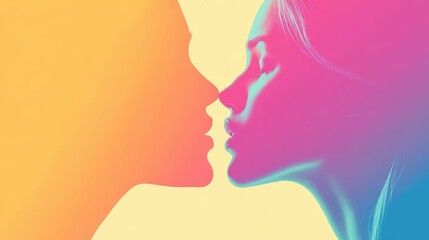 Close-up of playful whispering moments with animated gestures in bright colorful tones