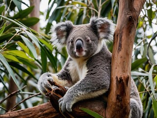 Obraz premium Cute Koala Resting in Eucalyptus Tree Wildlife Photography in Australia