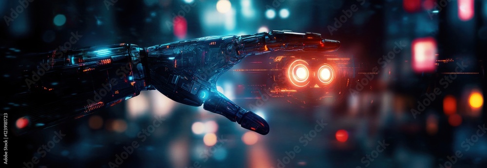 Aufkleber Digital Chatbot Robot for Data Access in Online Network AI Technology Connection