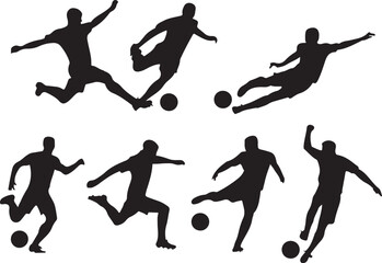 set of silhouettes of people