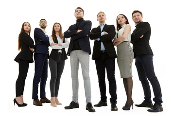 Obraz premium in full growth.a group of ambitious young business people.
