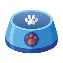Pet Food Bowl Vector Illustration - Cartoon, Clipart & Line Art Design.eps