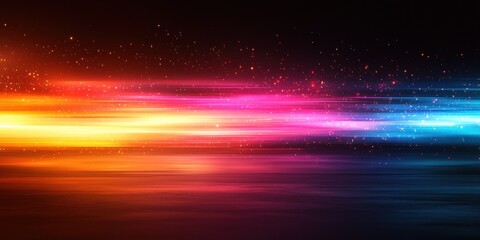 Obraz premium Vibrant light streaks and neon glows creating a dynamic energy flow