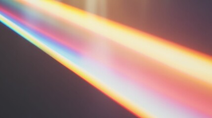 Rainbow prism light reflections with sharp angles and vibrant colors on a black background, dynamic and bold,