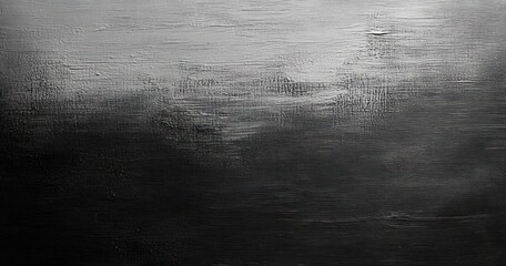 Obraz premium Minimalist Black and White Textured Canvas Fine Brush Strokes Chiaroscuro Dramatic Lighting Abstract Background
