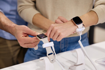 In a retail store, one can thoroughly explore various smartwatch options available today