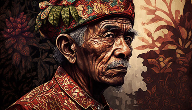 A man with a red bandana on his head