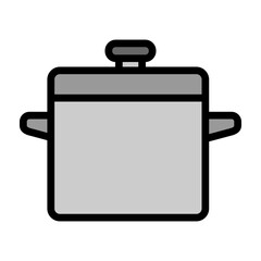 Saucepan Vector Filled Icon Design