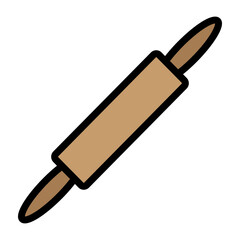 Rolling Pin Vector Filled Icon Design