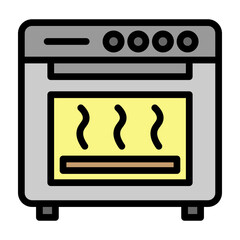 Oven Vector Filled Icon Design