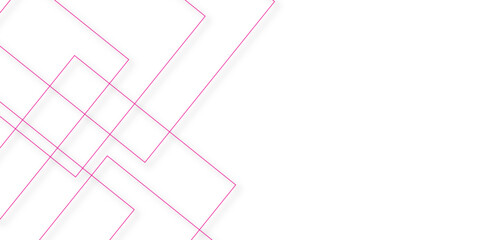 Geometric white background with pink rectangle shape strokes lines pattern texture. abstract background with modern colorful line luxury concept. geometric seamless lines business texture.