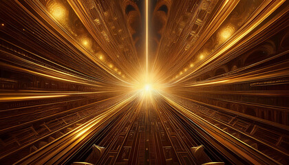abstract historical past magic light with gold burst gold light