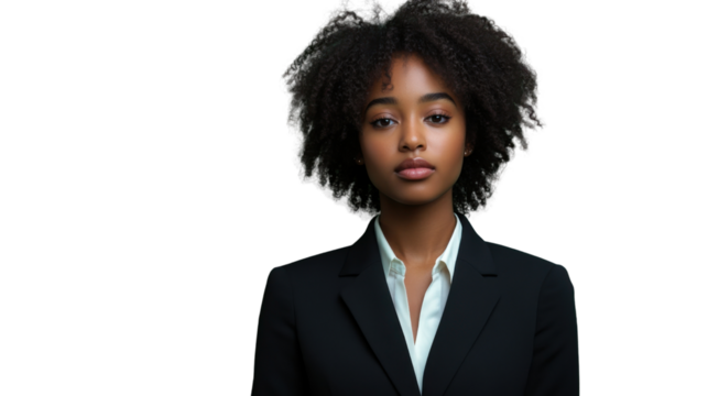 Confident businesswoman posing with transparent background - Powered by Adobe