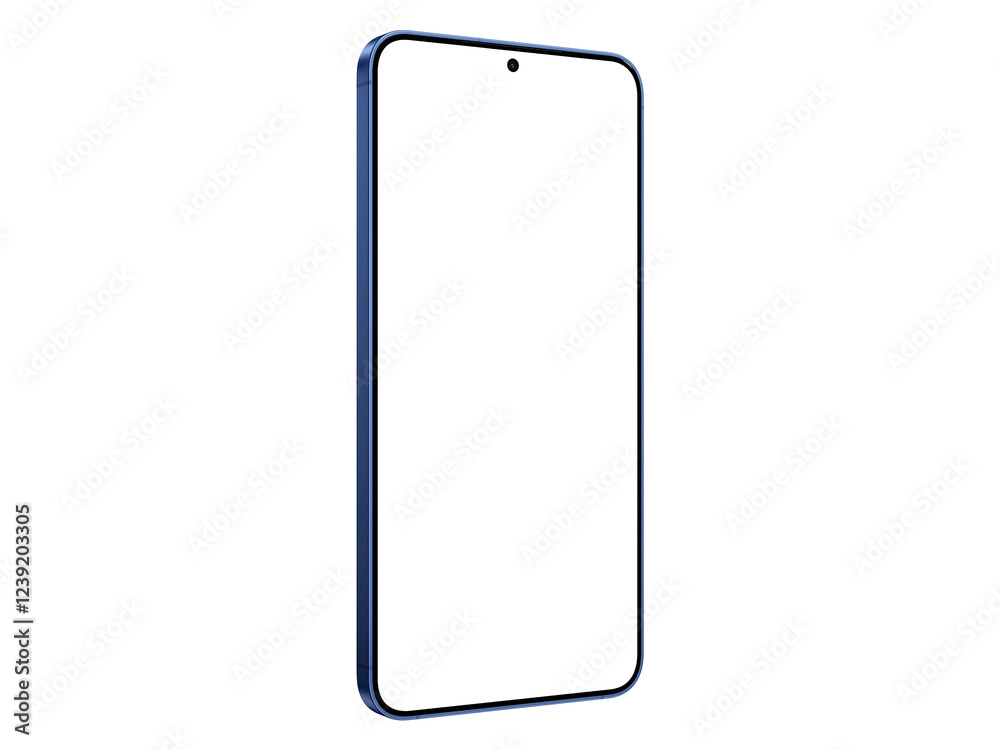 Canvas Prints photo of smartphone similar to android device without background. navy color. template for mockup. o