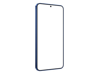 Photo of smartphone similar to android device without background. Navy color. Template for mockup....