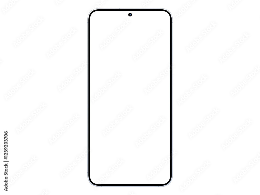 Canvas Prints photo of smartphone similar to android device without background. icy blue color. template for mocku