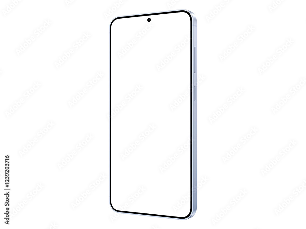 Canvas Prints photo of smartphone similar to android device without background. icy blue color. template for mocku