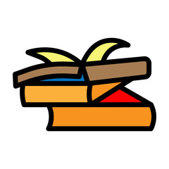 Books Vector Filled Icon Design