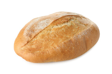 One freshly baked bread isolated on white
