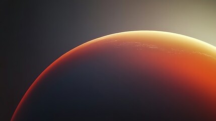 Obraz premium Martian Sunset Over Distant Planet Surface