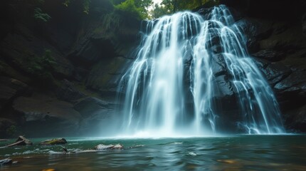Majestic Waterfall Landscape Photography Stunning Nature Scene