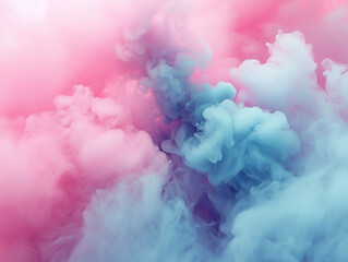 Fototapeta premium Colorful Pink and Blue Smoke Swirls in the Air, Vibrant Abstract Background, Perfect for Artistic Designs, Creative Projects, and Graphic Artwork
