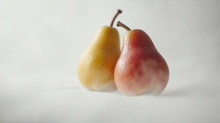 Two Pears Still Life Photography Soft Focus Image