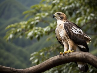 Majestic Oriental Honey Buzzard Close Up in Natural Habitat Wildlife Photography