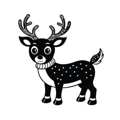 a  cute deer vector silhouette 