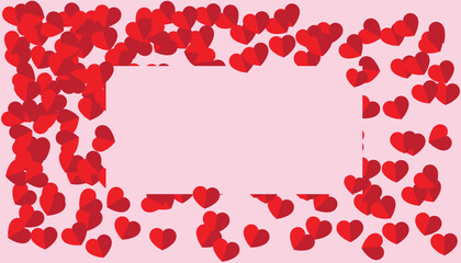 Love background for valentine's day. love composition of the hearts.