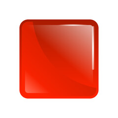red glossy square button
