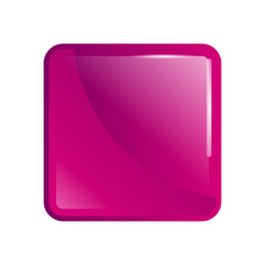 magenta glossy square button