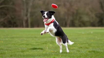 border collie playing with ball