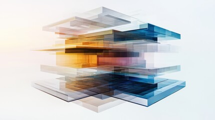 Creating multidimensional art installations art gallery visual representation contemporary space elevated perspective translucent layers for stunning depth