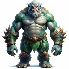 sea giant on white background