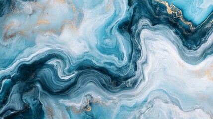 Obraz premium Abstract Blue Gold Marble Texture Background